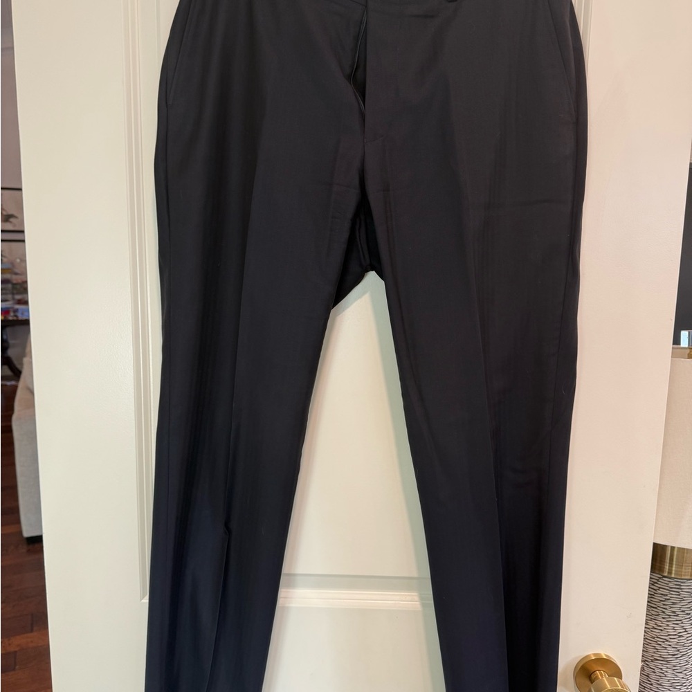 Spier & Mackay Men's Navy Herringbone Pants